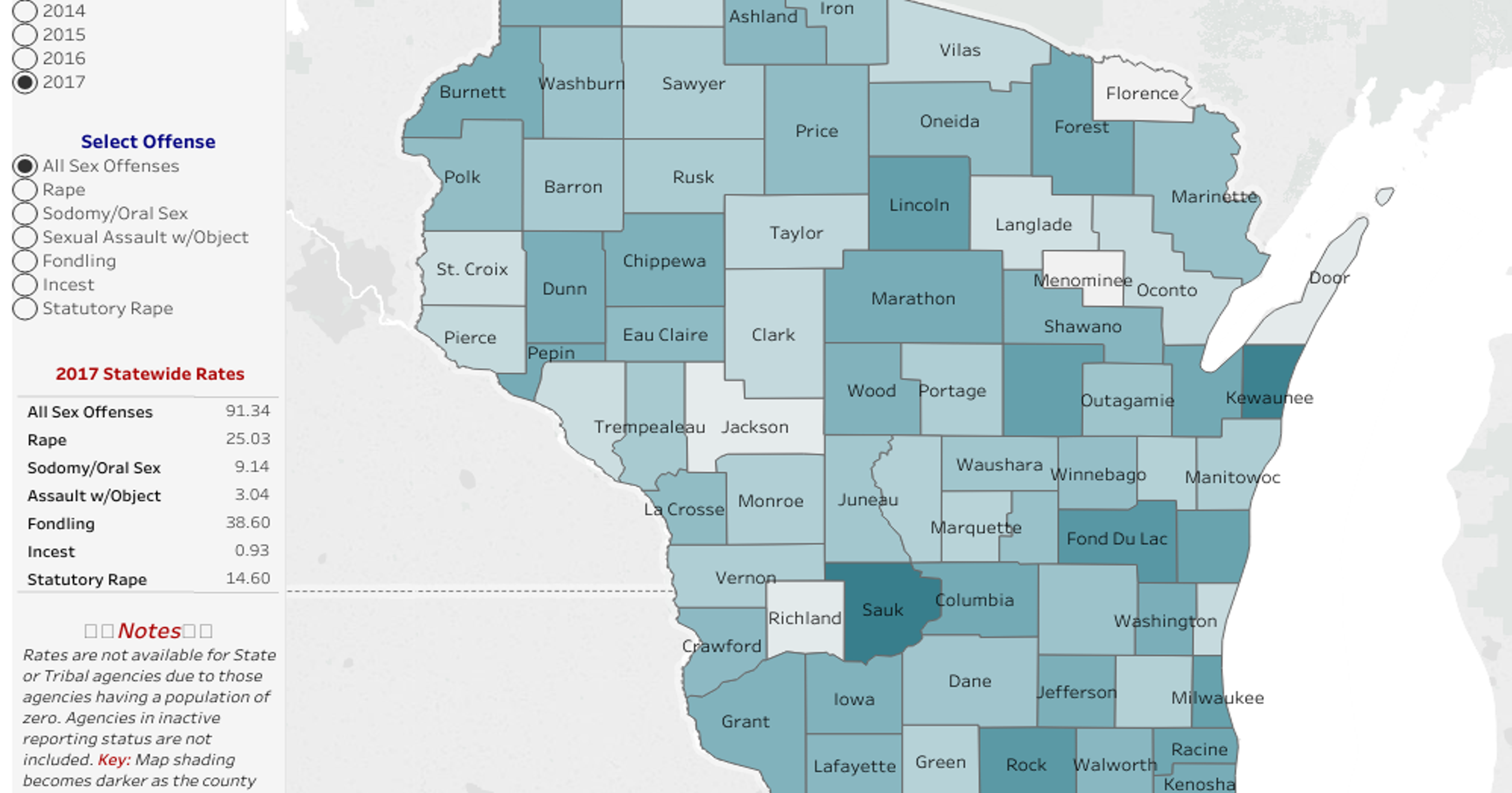 Sex Crime Statistics Detailed In New Wisconsin Data 5881