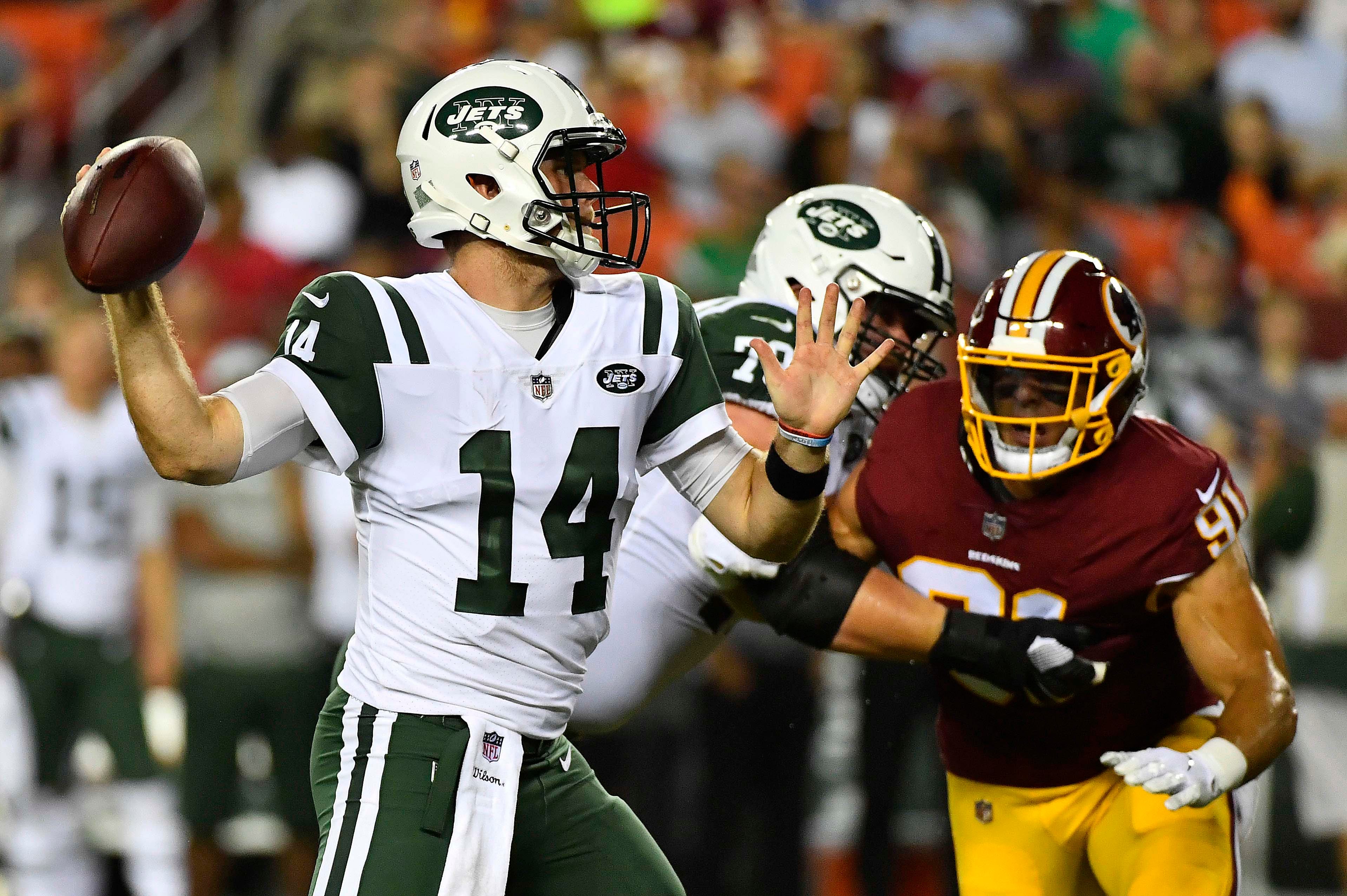 Jets' Sam Darnold Makes First Start, Redskins Look Good In Preseason