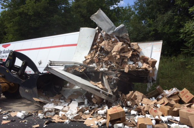 Tractor-trailer Crash Backs Up Interstate 40 West