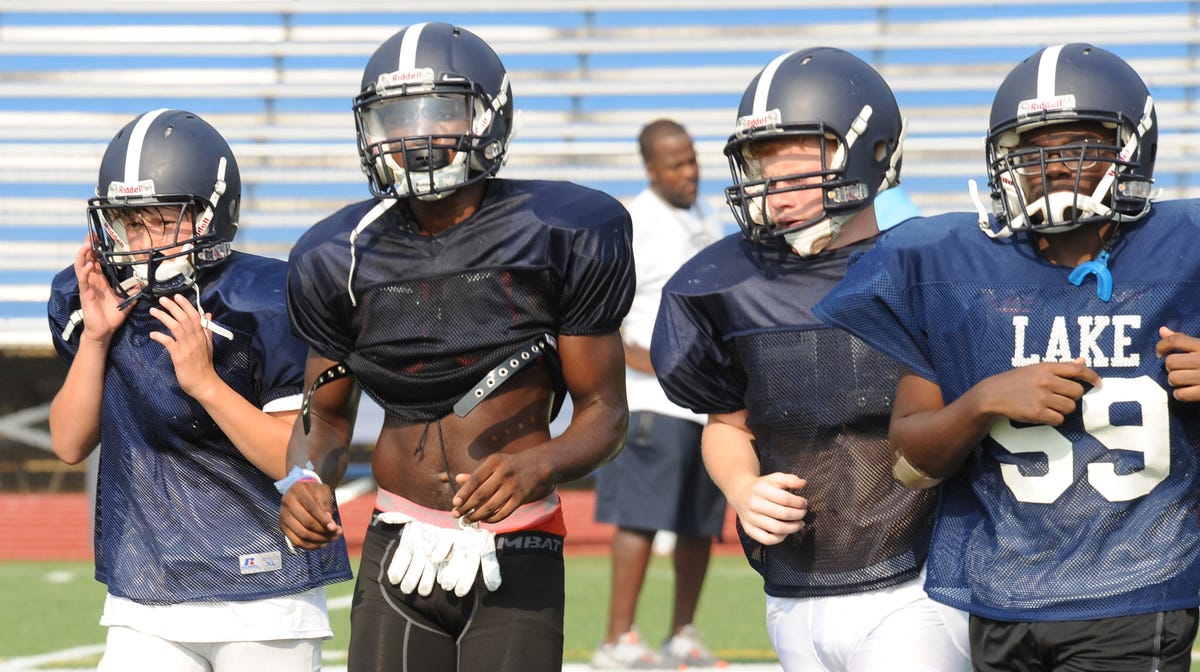 Lake Forest High School football practice