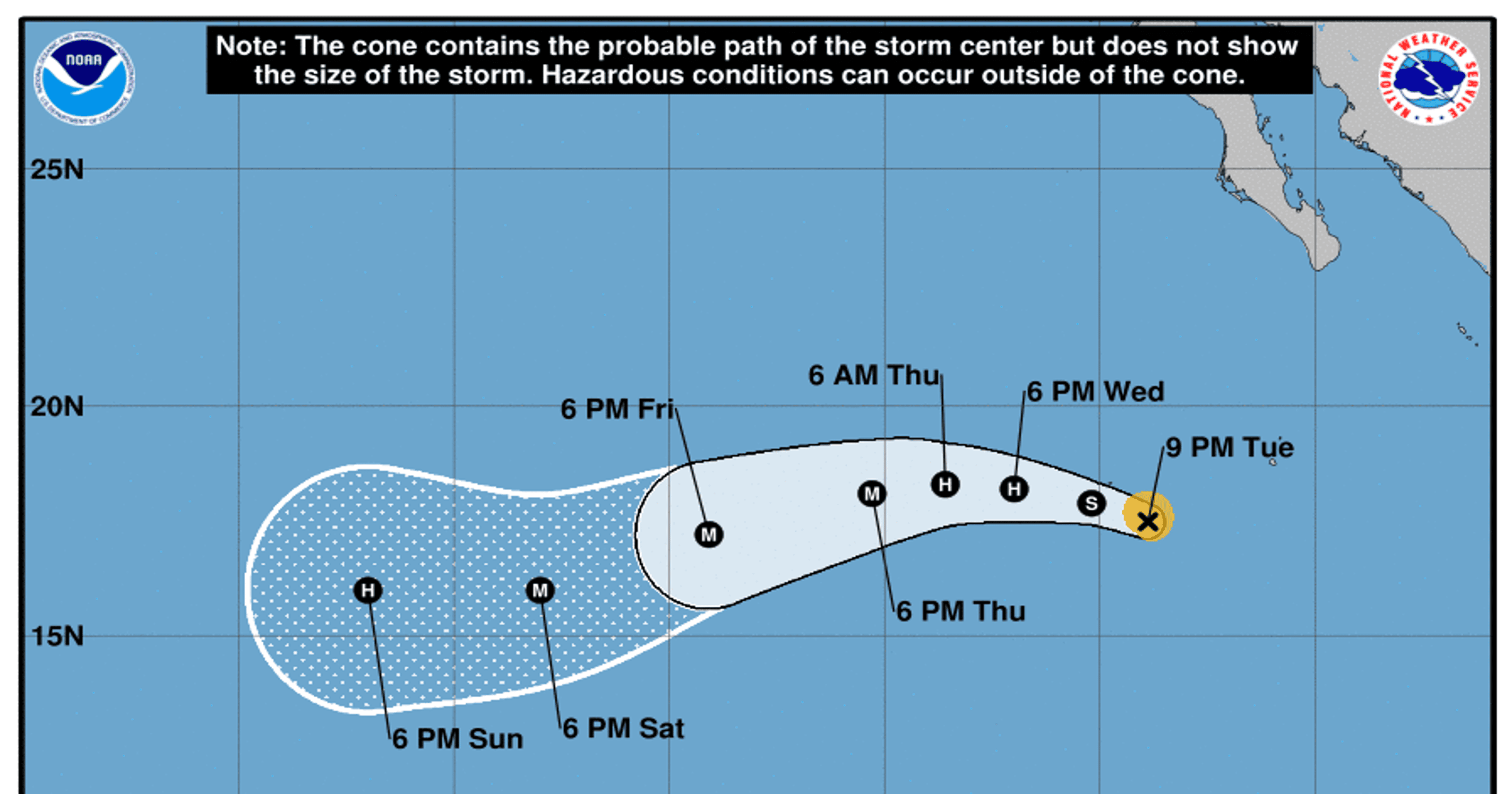 Likely hurricane and tropical storm form in Pacific