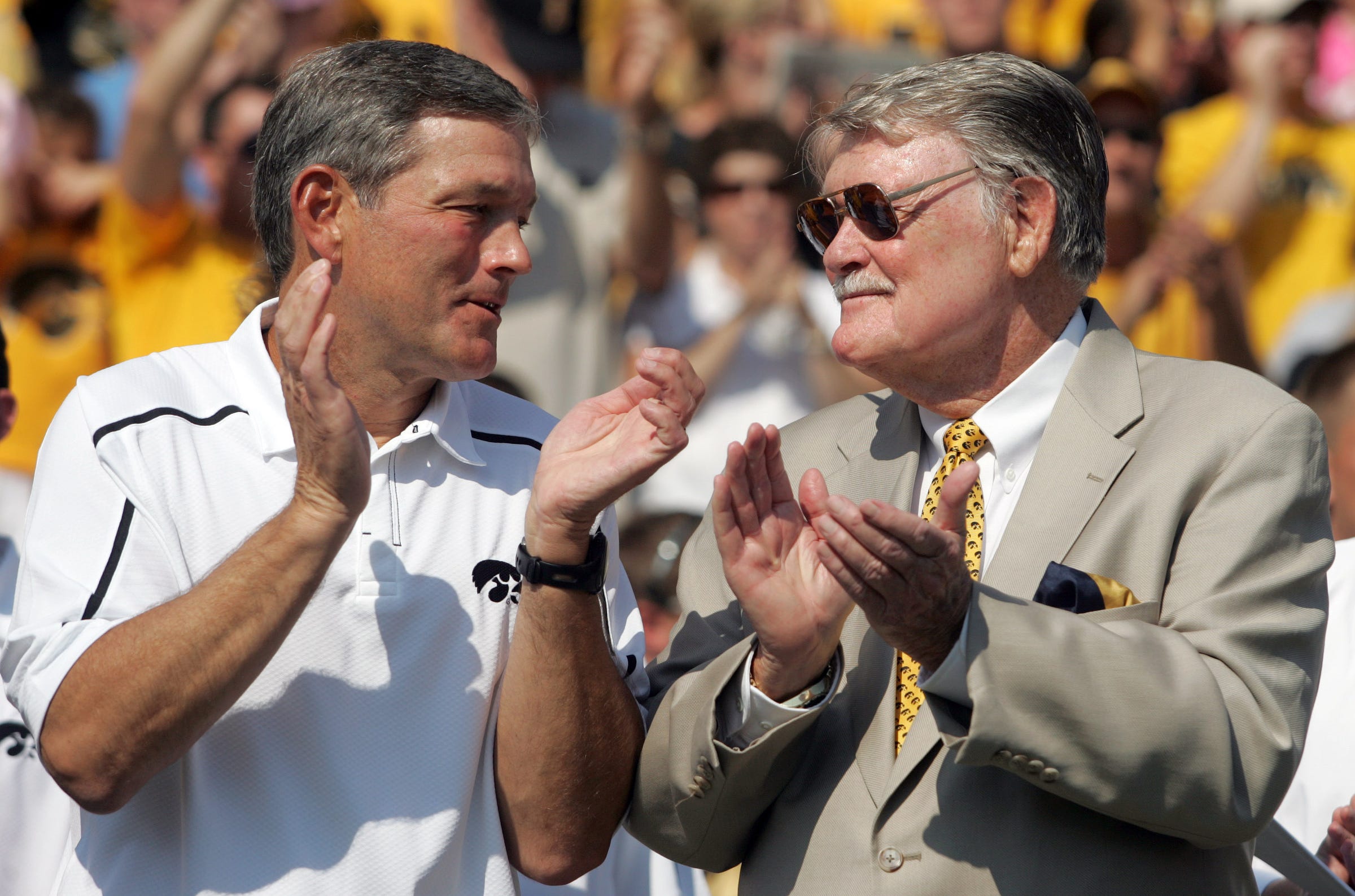 Hayden Fry Death: Kirk Ferentz Gets Teary When Talking About Iowa Coach