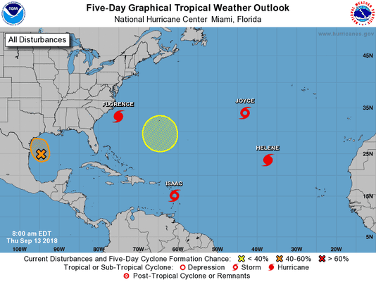 Subtropical Storm Joyce, tropical wave in Gulf of Mexico forecast, path