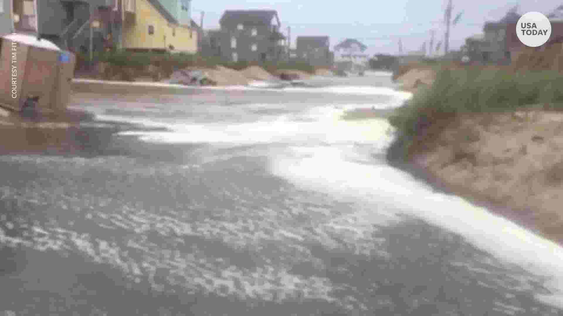 Storm Surge Pours In Along North Carolina Coast