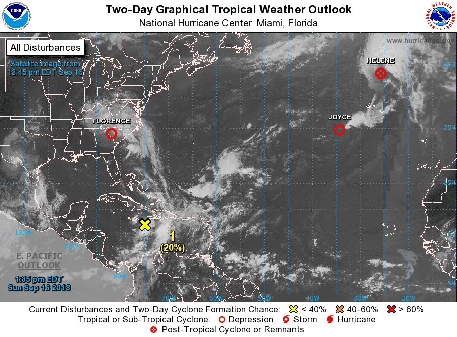 Florence Crawls Across SC; Helene Becomes Post-tropical Cyclone