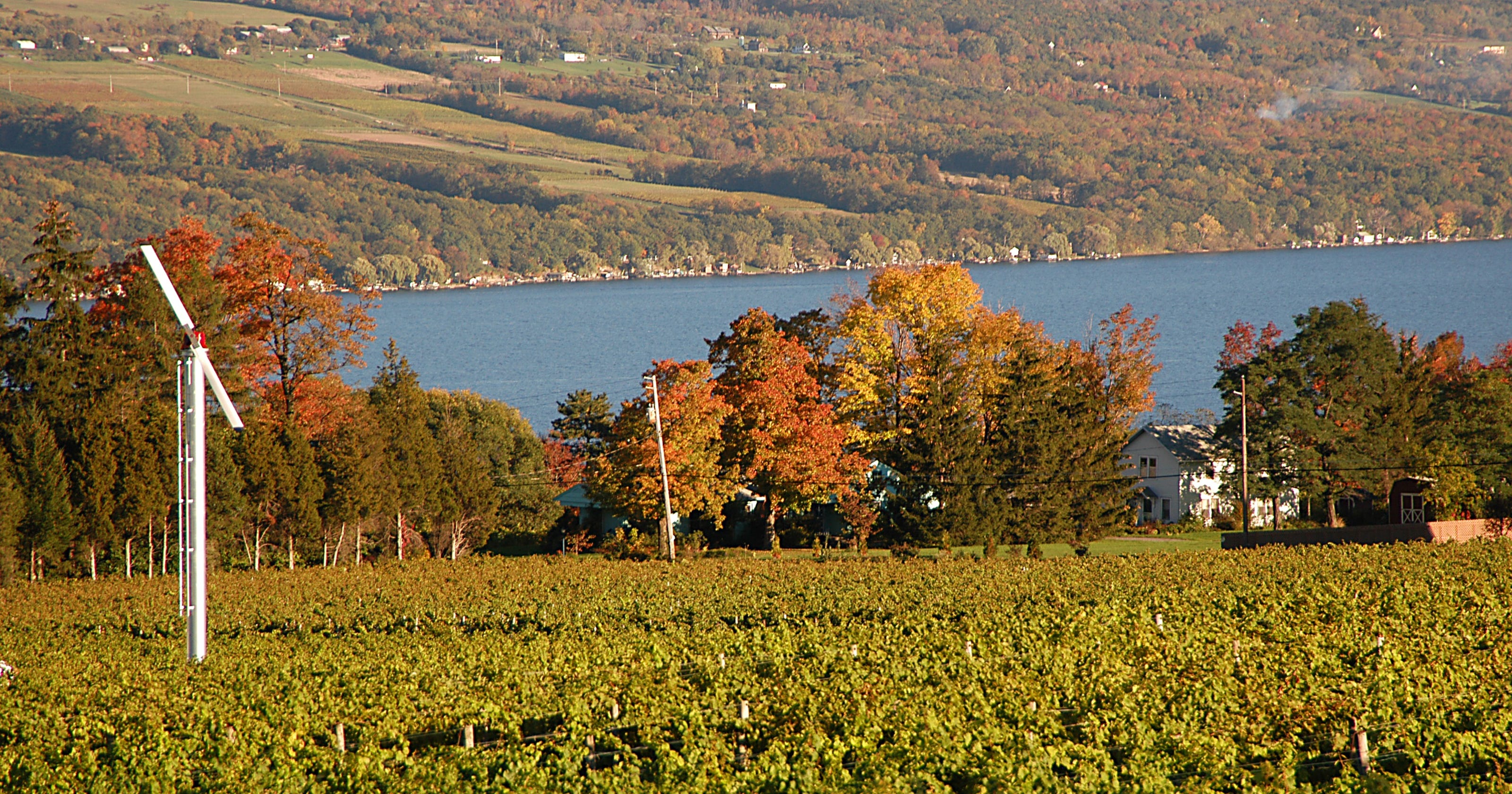 New York fall foliage Seneca Lake drive offers dazzling fall views