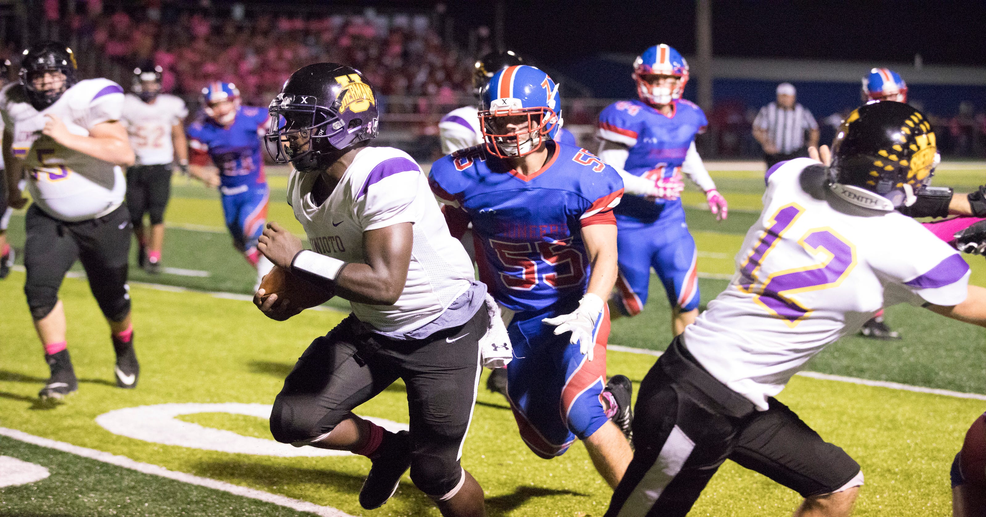 HS FOOTBALL Unioto Shermans defeat Zane Trace Pioneers 210