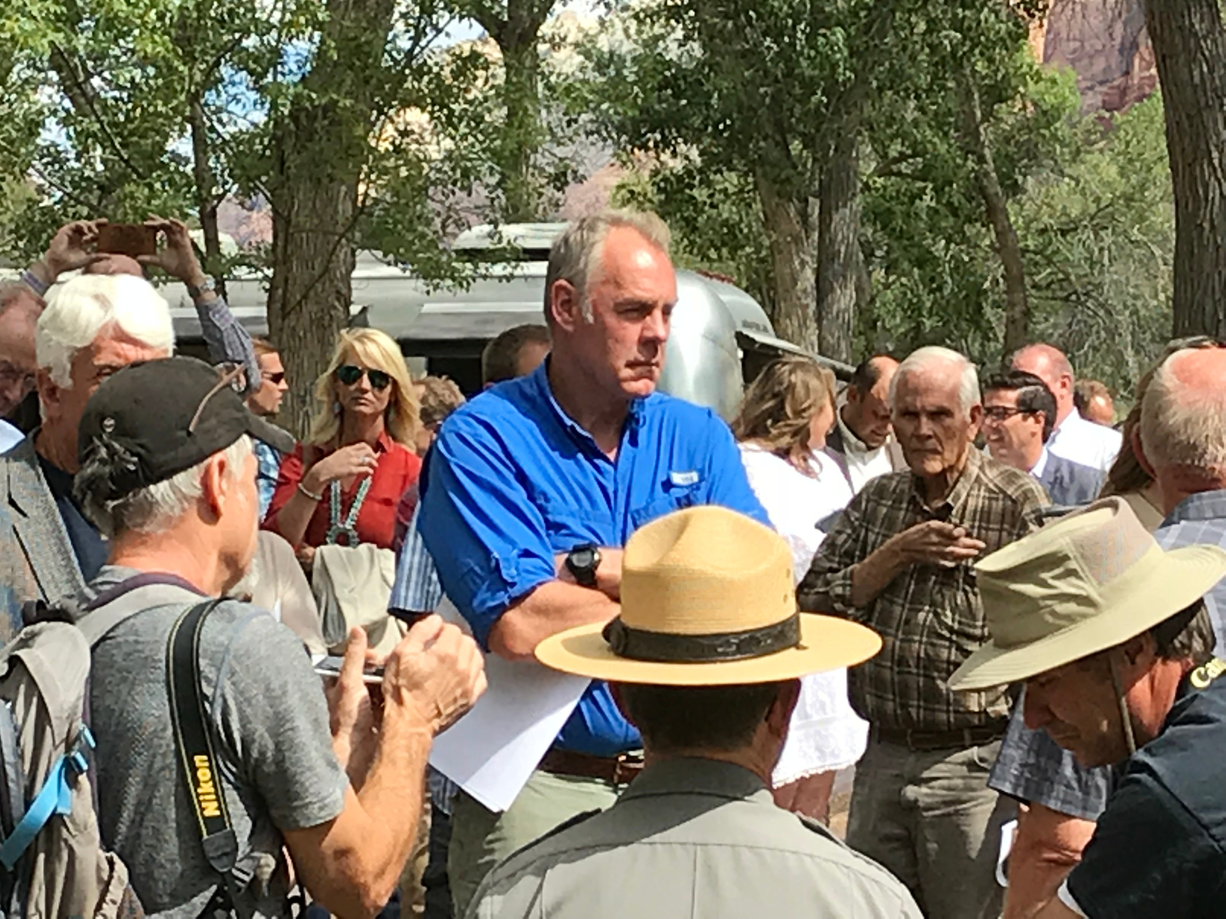 Interior's Zinke Visits Zion National Park In Support Of Parks Bill