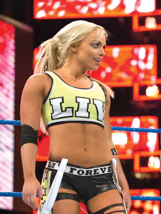 Liv Morgan gets knocked out by Brie Bella on WWE Monday Night Raw