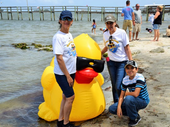 The Great Duck Derby is Sunday at Capt Hiram’s Resort in Sebastian. Ester Ramos, Letty Perez and Elian Perez are pictured here at last year's derby.