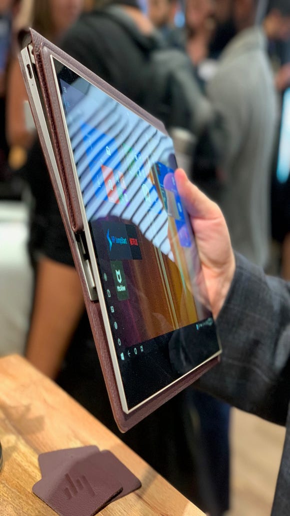HP Specter Folio is folded into a tablet.