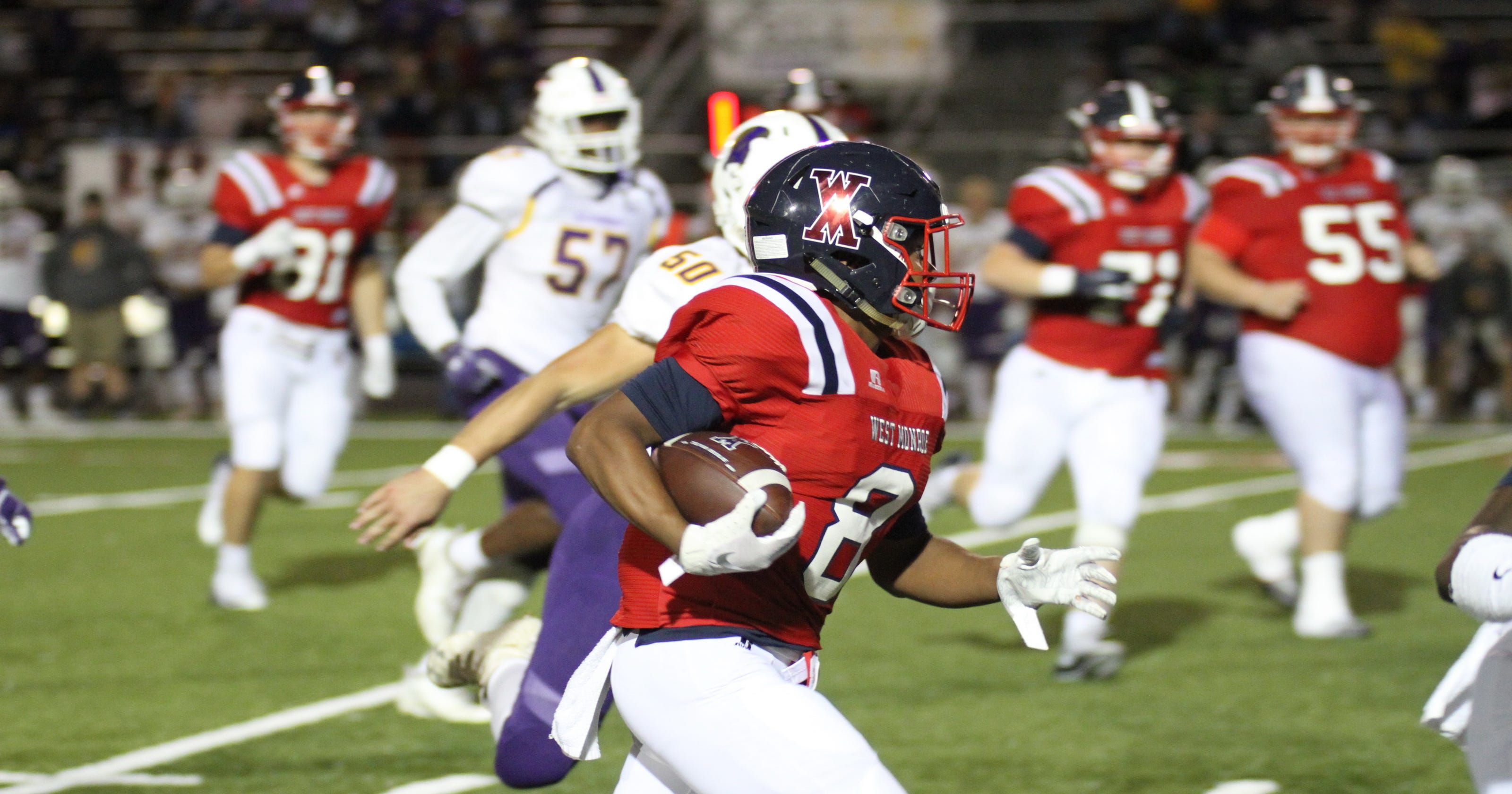 MonroeWest Monroe high school football scoreboard