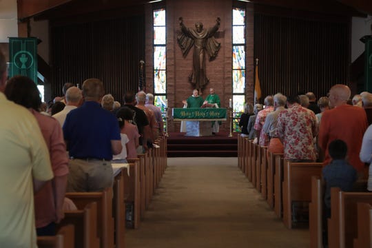 Attendees of Sacred Heart Catholic Church in Palm Desert address sex abuse