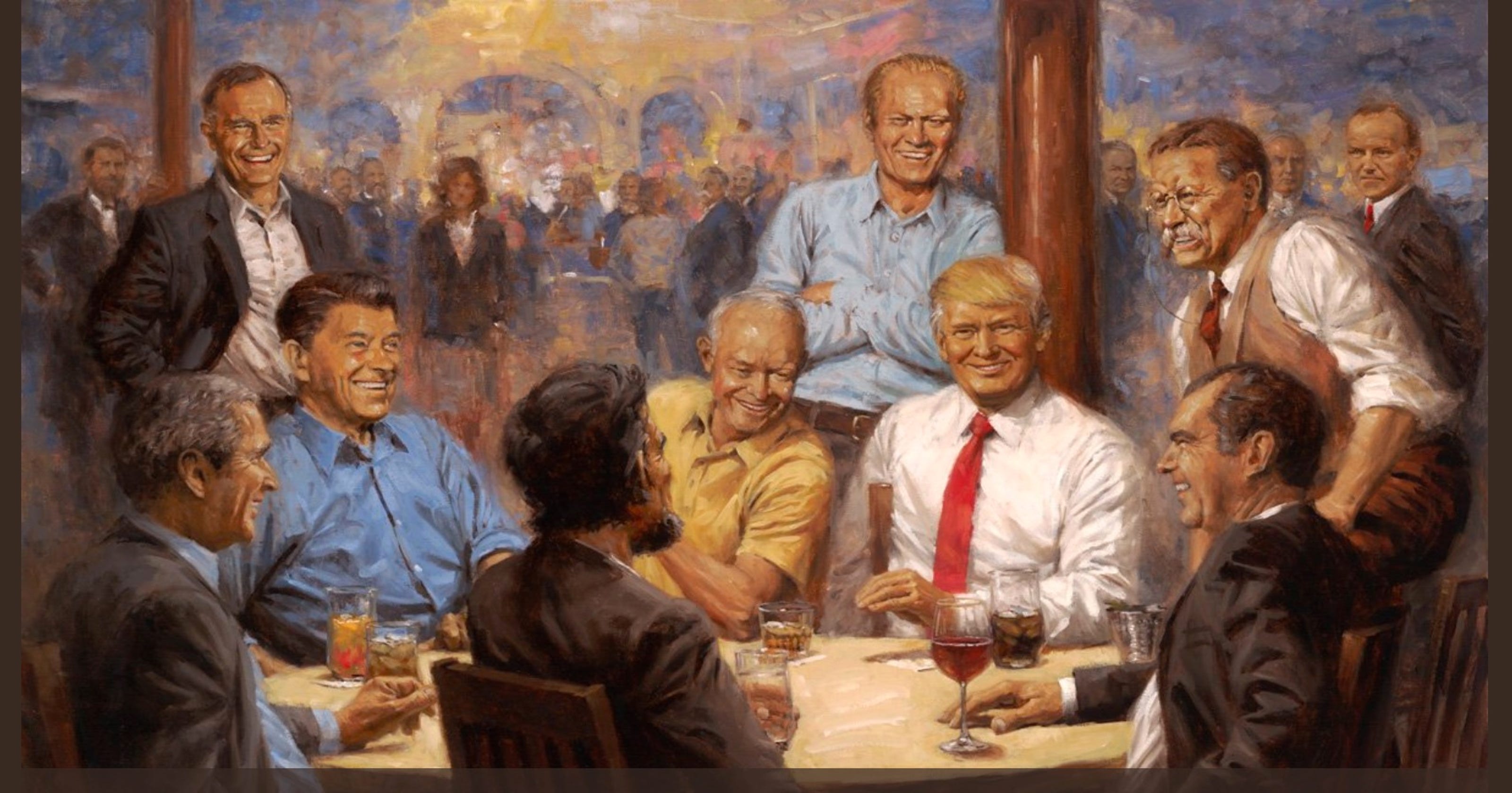 60-minutes-painting-of-trump-with-past-presidents-in-white-house