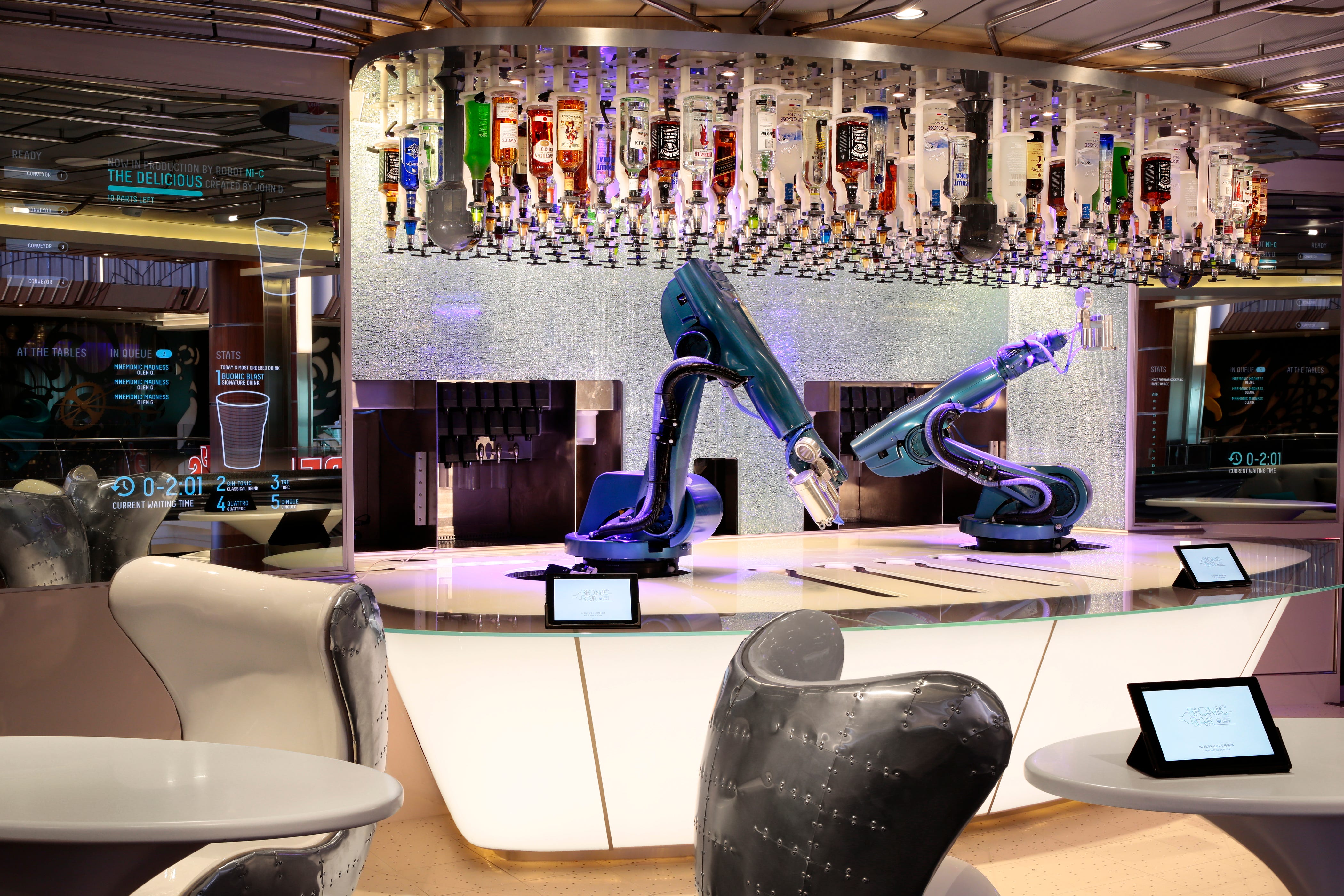 cruise ship robot bartender