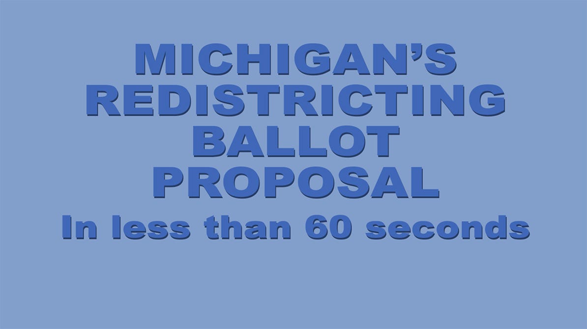 Michigan's Proposal 2 In Less Than 60 Seconds: What Is Gerrymandering?