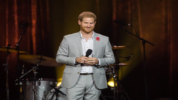 Prince Harry delivers a speech at the closing ceremony of the Invictus Games.