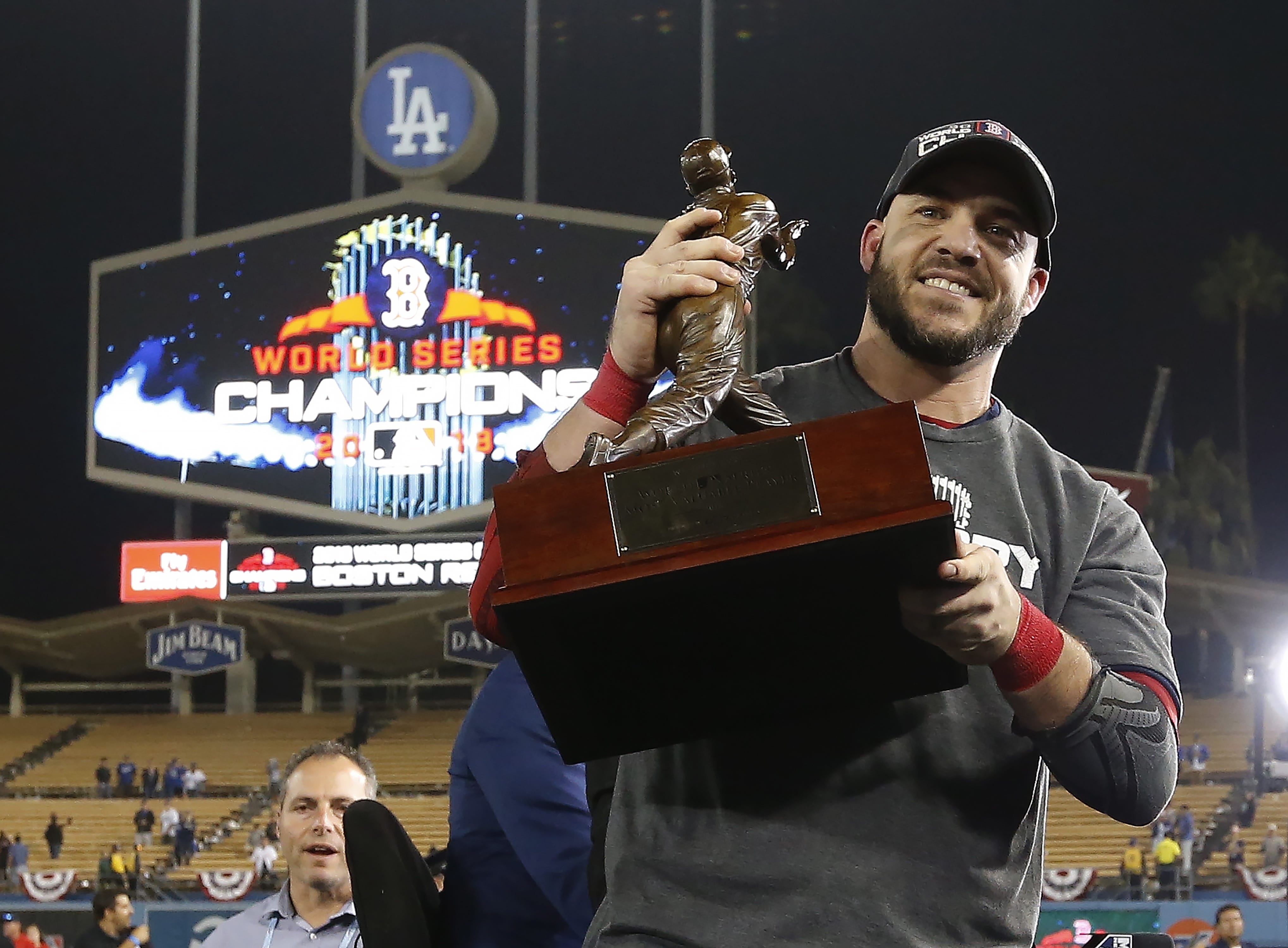 Steve Pearce Boston Red Sox 2018 MLB World Series MVP Trophy Photo ...