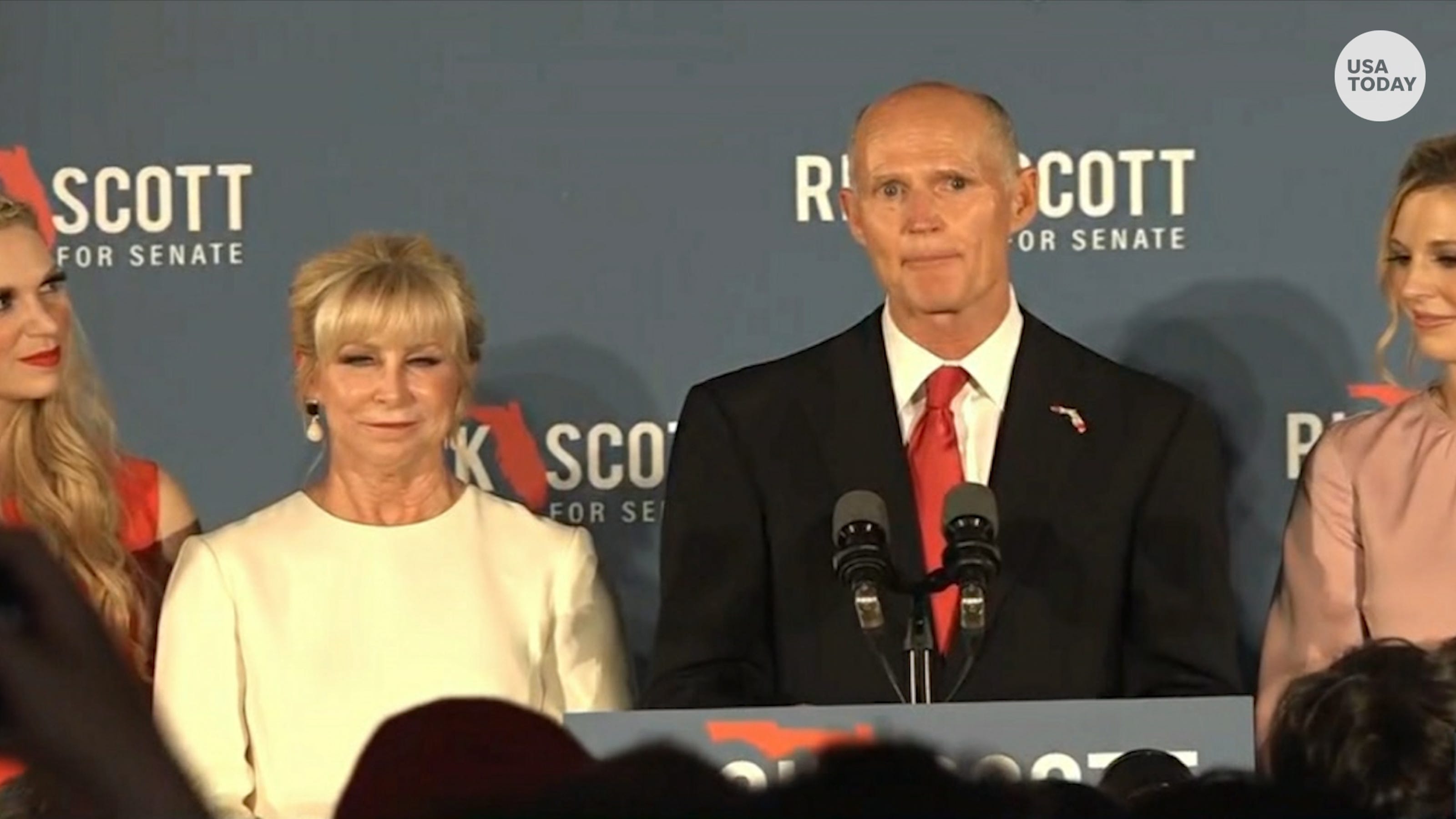 Florida's Rick Scott claims victory in Senate race, but it's not yet