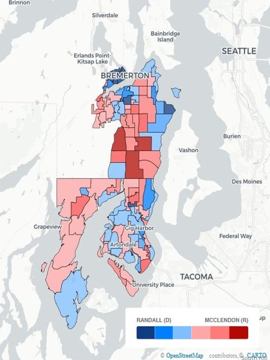 Visual votes Maps break down Kitsap's midterm election results