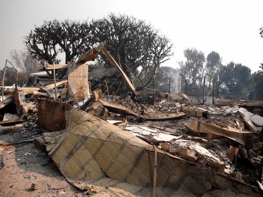 Another view of Robin Thicke's home in Malibu, which was destroyed during the California wildfires on November 10th.