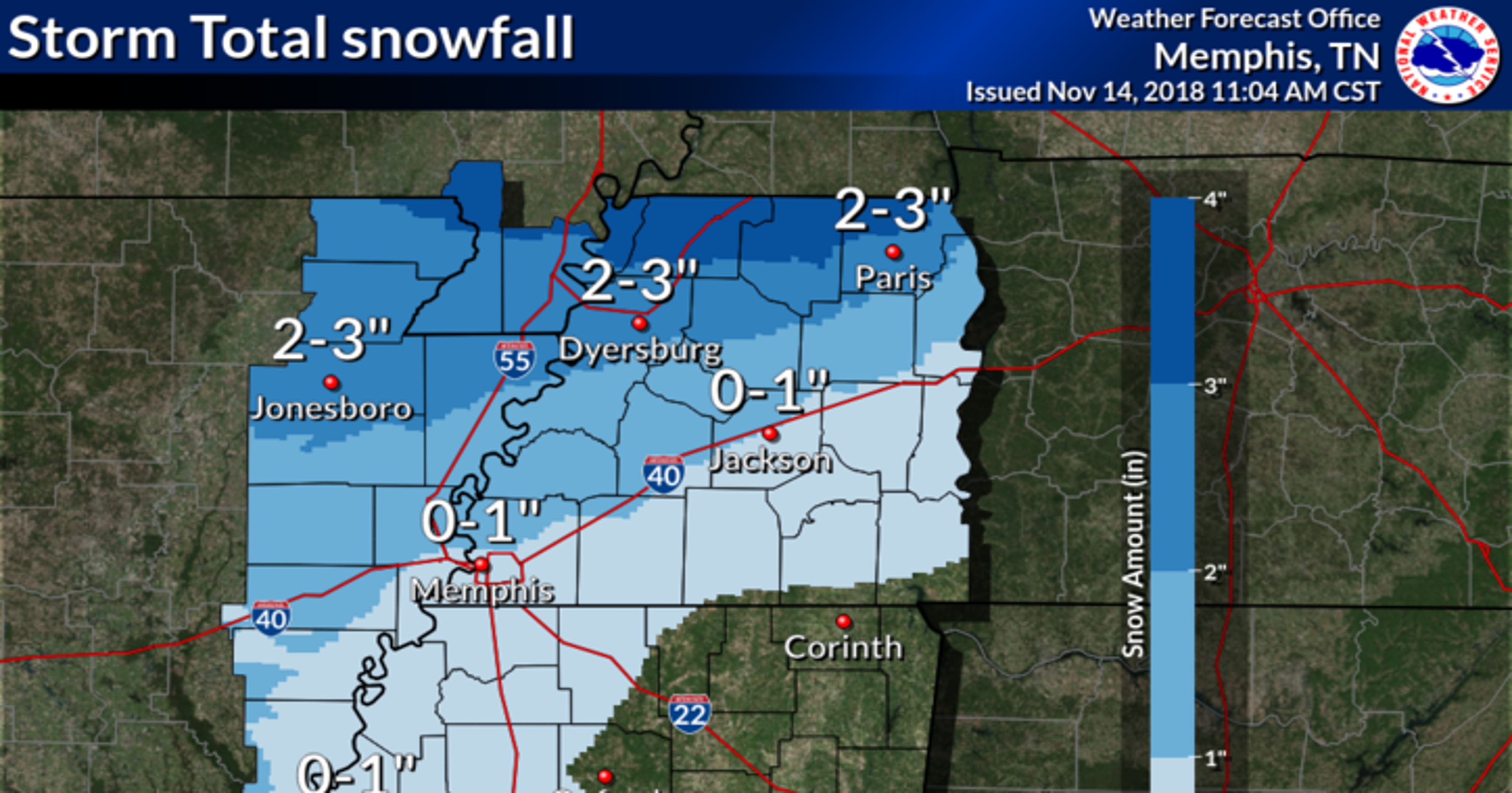 Memphis winter weather advisory issued, snow expected in parts of MidSouth