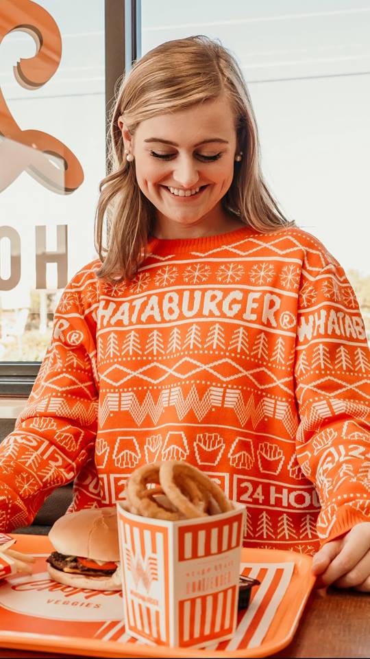 whataburger christmas sweater 2018