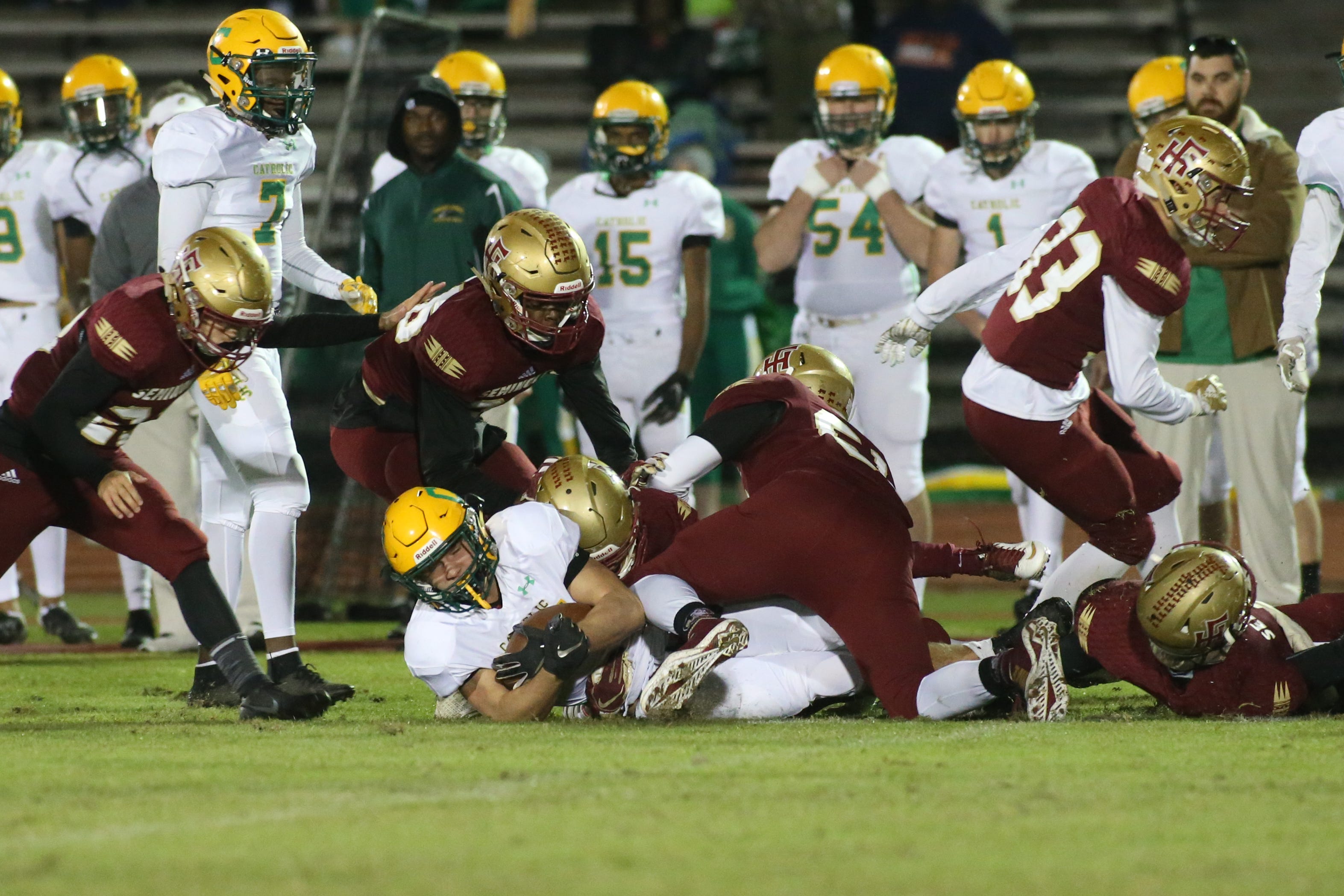 Florida High Vs. Pensacola Catholic, High School Football Region 1-3A ...