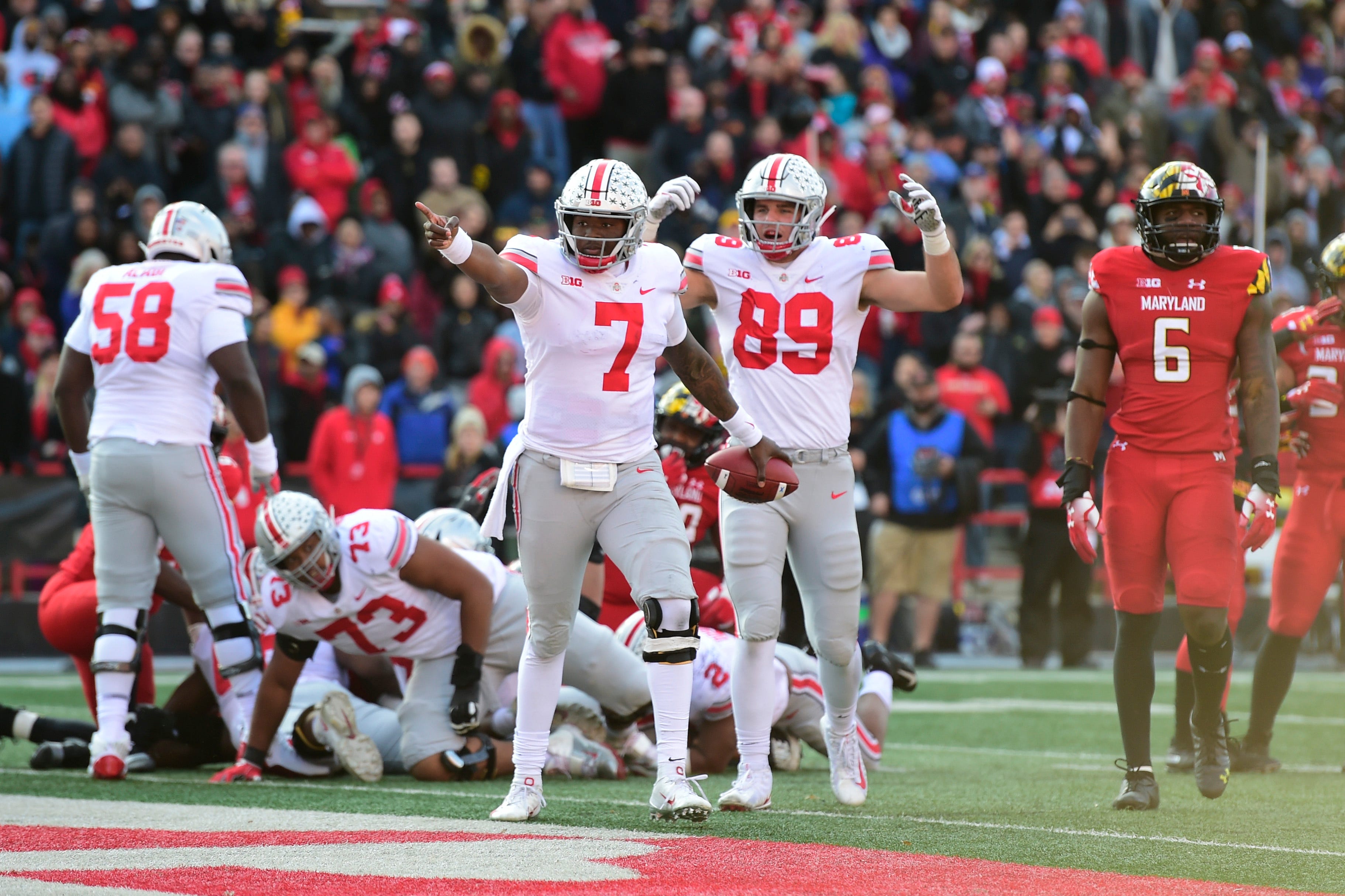 College Football Ohio State Storms Back Escapes Maryland