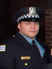 Unpublished photo of the Chicago Police Department showing policeman Samuel Jimenez, Chicago Police Officer.