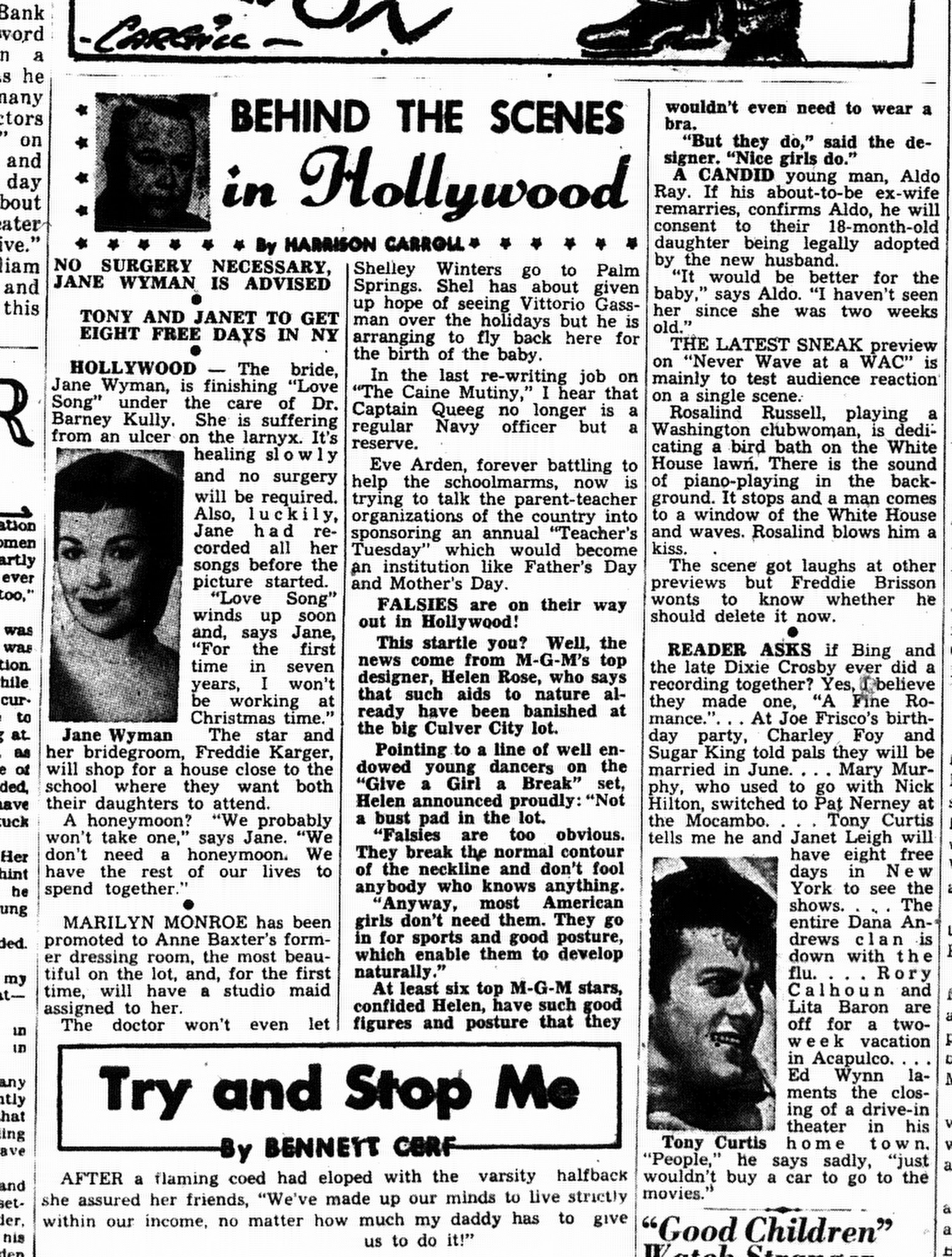 Remember When: The Hollywood Gossip Column In 1952