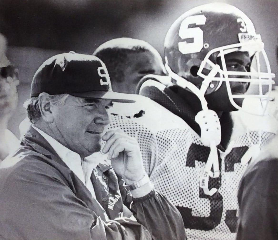 Michigan State Football Block S Helmet A Tribute To George Perles