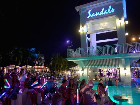 Guests of Sandals Ochi Beach Resort danced the night away to the beats of Music sensation, DJ Tracy Young during day 3 of the grand opening of Sandals Ochi Beach Resort on June 1, 2015 in Ocho Rios, Jamaica.