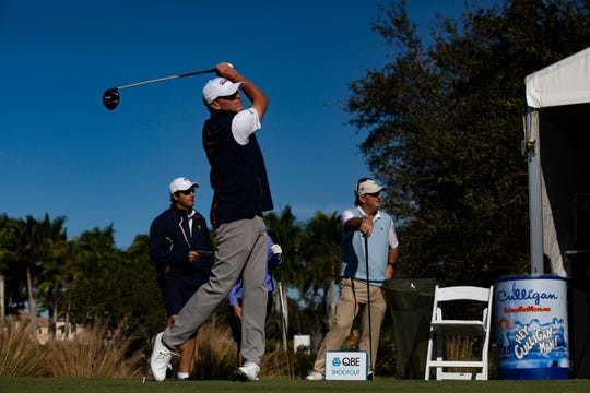 Steve Stricker tees off during the 30th annual QBE Shootout Pro-Am in December at Tiburón Golf Club at the Ritz-Carlton Golf Resort.