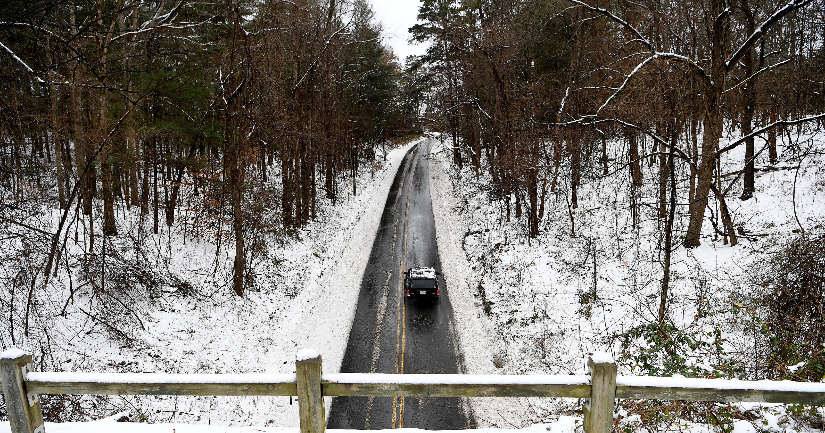 Blue Ridge Parkway in WNC still covered in snow, ice in many places