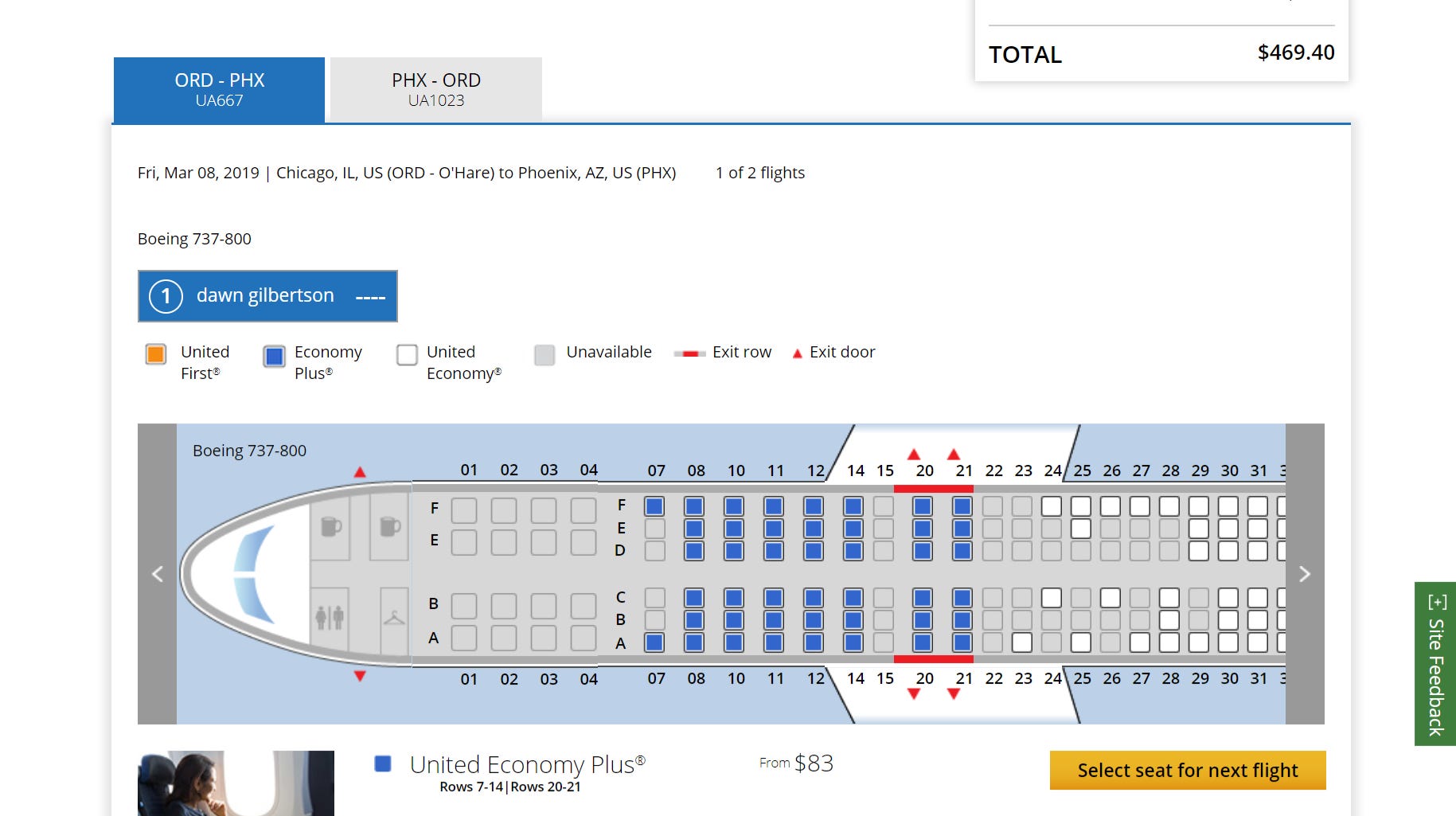 how much is seat assignment on united