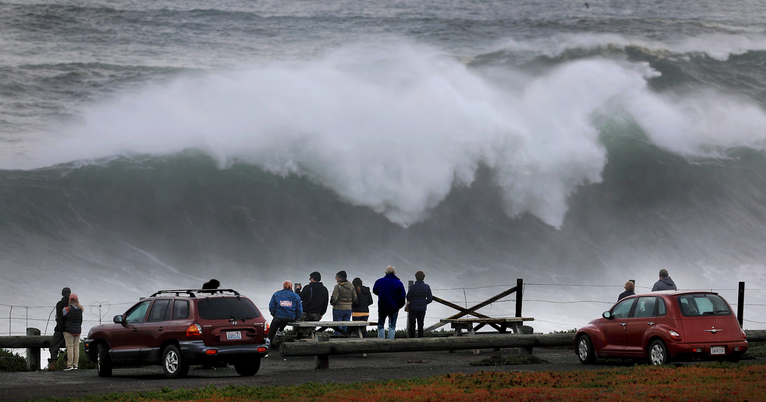 See California surfers brave death in high surf