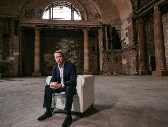 Ford Motor Co. Executive Chairman Bill Ford Jr. poses for a photo in Michigan Central Station in Detroit's Corktown neighborhood in Detroit on Wednesday, June 13, 2018. Ford recently purchased the long-vacant train station with plans to renovate and make it a hub of a campus for advanced automotive technology. 