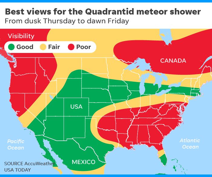 Quadrantid meteor shower to light up the night sky Thursday night