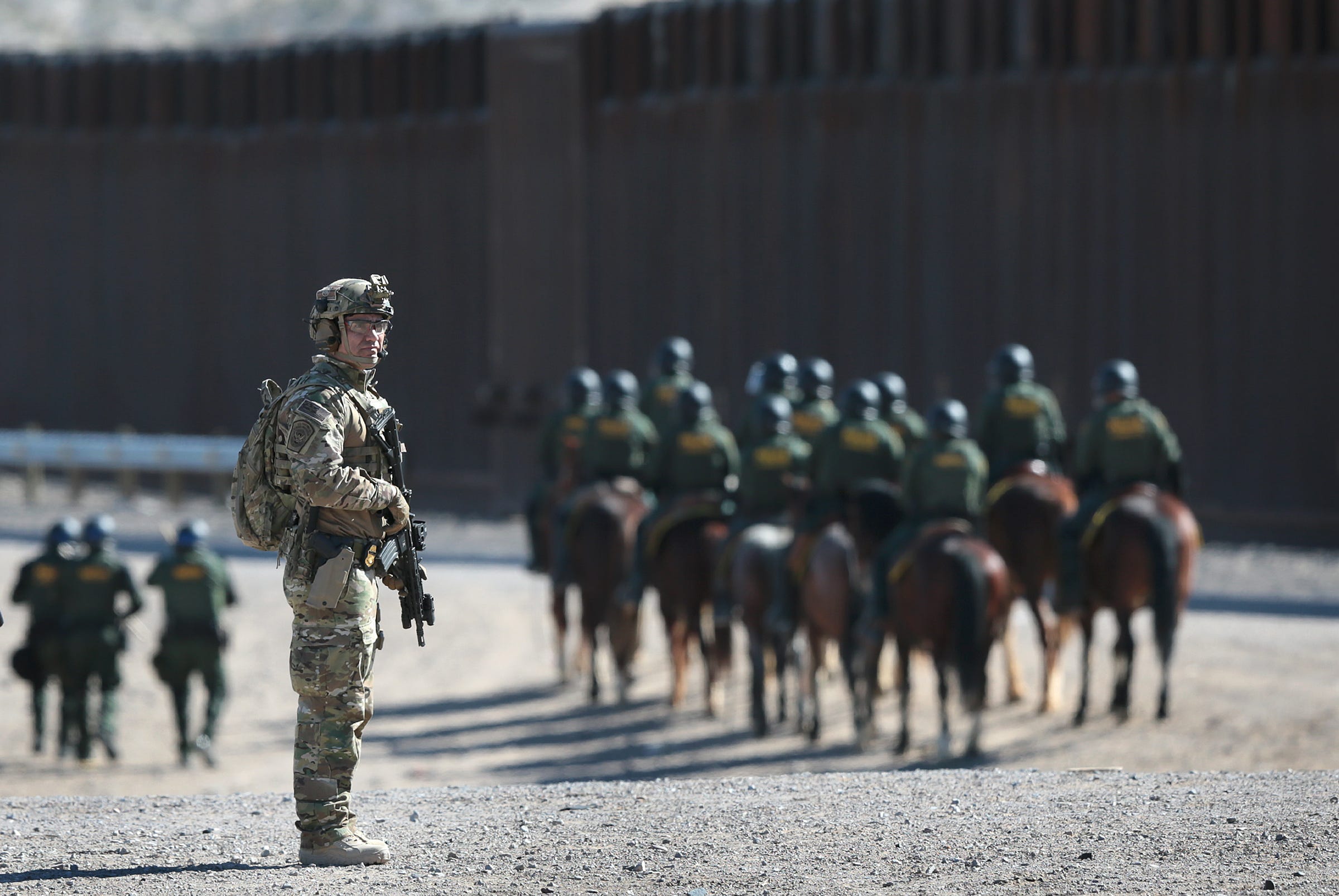 Border Patrol Holds Second Training Exercise At Border Fence In Anapra