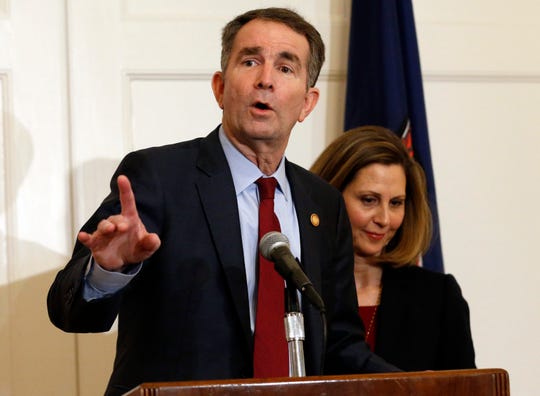 Virginia Gov. Ralph Northam and his wife, Pam, on Saturday.