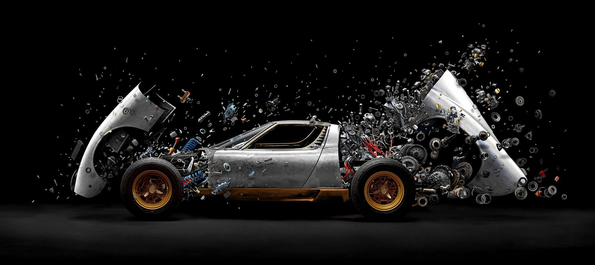 Exploding sports cars