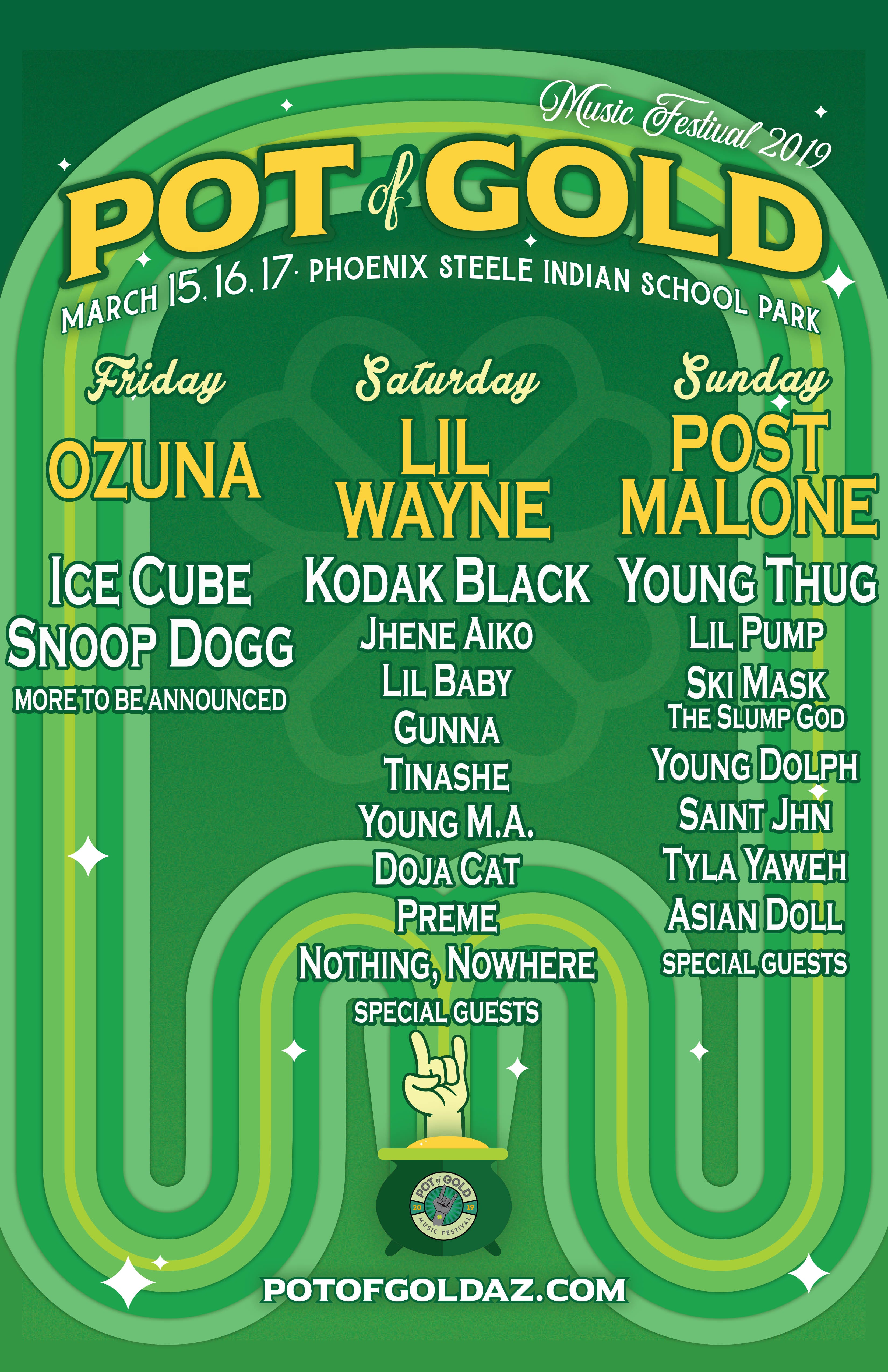 Pot of Gold 2019 full lineup: Lil Wayne, Post Malone, Ozuna, Ice Cube and  more