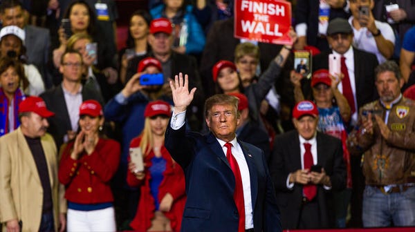 President Donald Trump held a rally Monday at the...