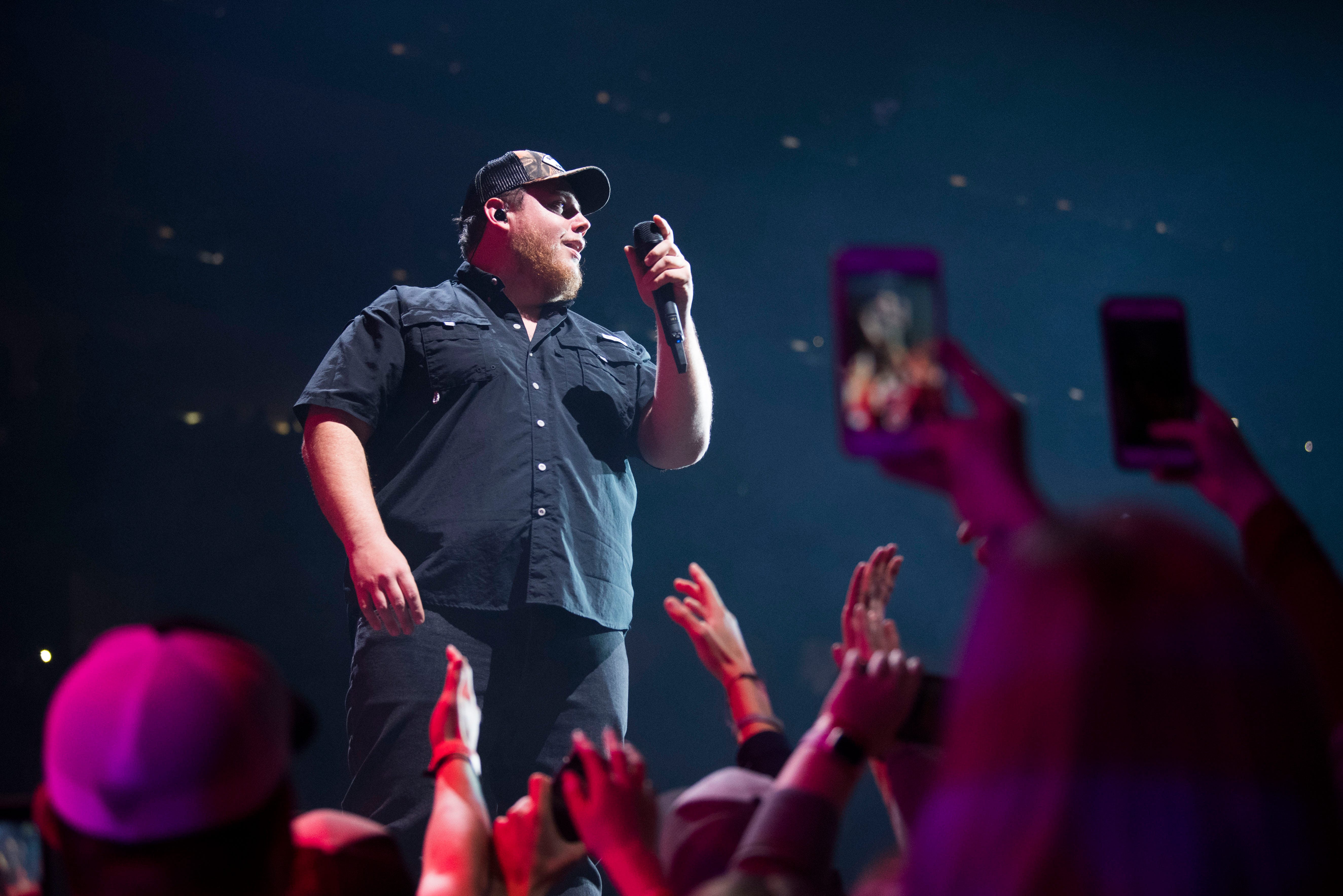Luke Combs performs to sold out ThompsonBoling Arena crowd