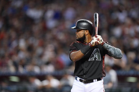 May 28, 2018: Arizona Diamondbacks center fielder Socrates Brito (19) against the Cincinnati Reds at Chase Field.