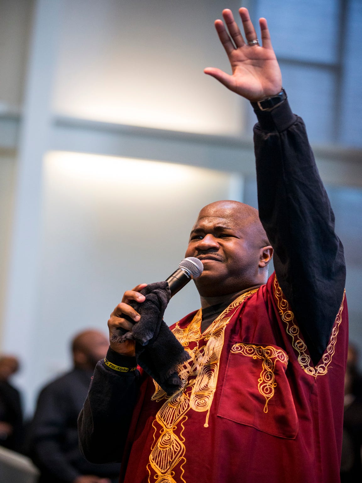 Pastor Terry Mackey preaches during the 7:30 a.m. service on Feb. 24, 2019, at Pilgrim Rest Baptist Church in Phoenix. Mackey was appointed to replace the late Bishop Alexis Thomas.