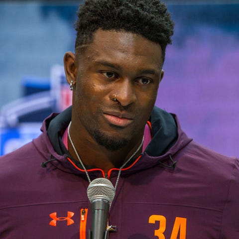 Mississippi wide receiver D K Metcalf (WO34)...