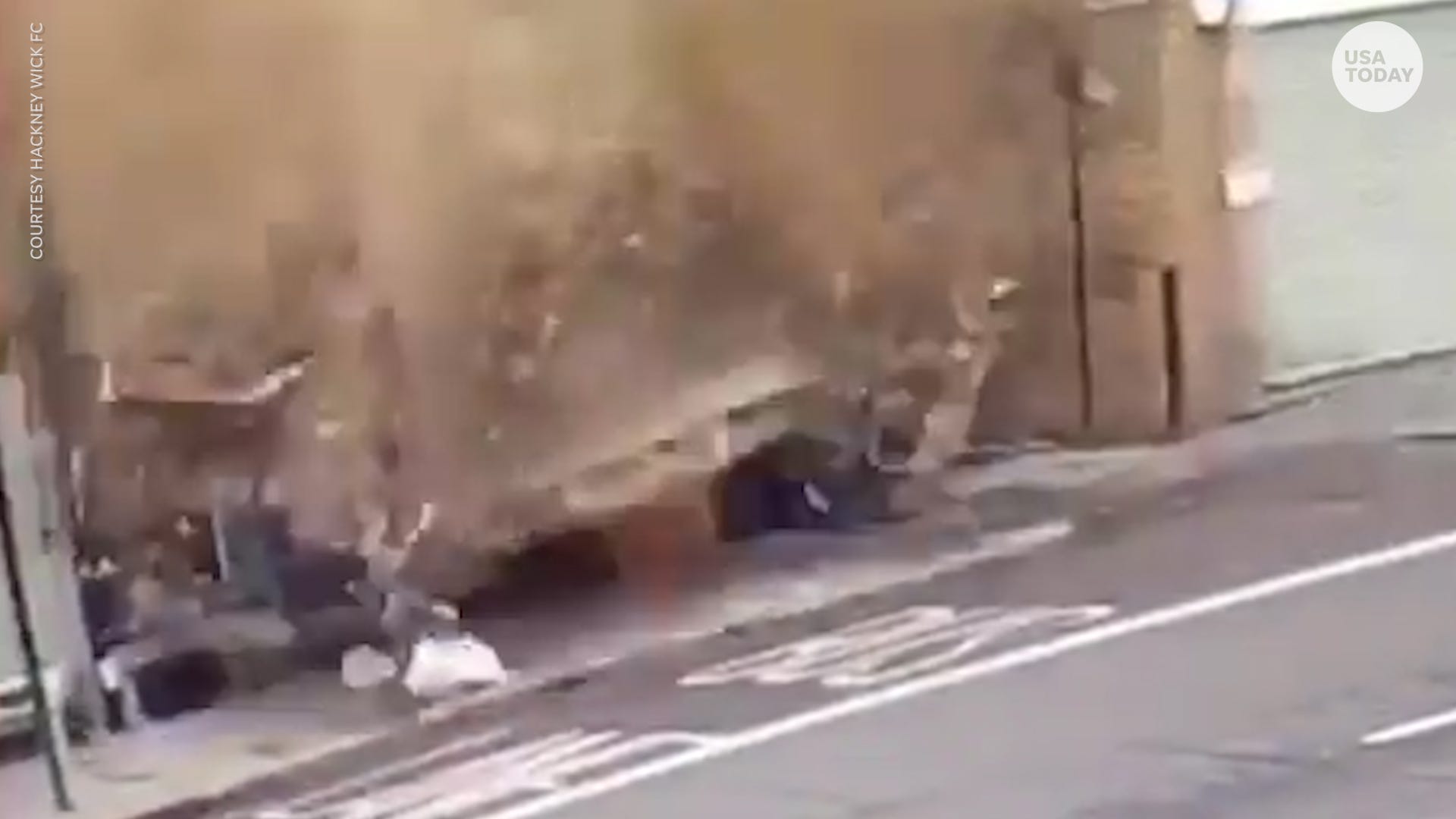 Man Narrowly Misses Being Crushed By Bricks