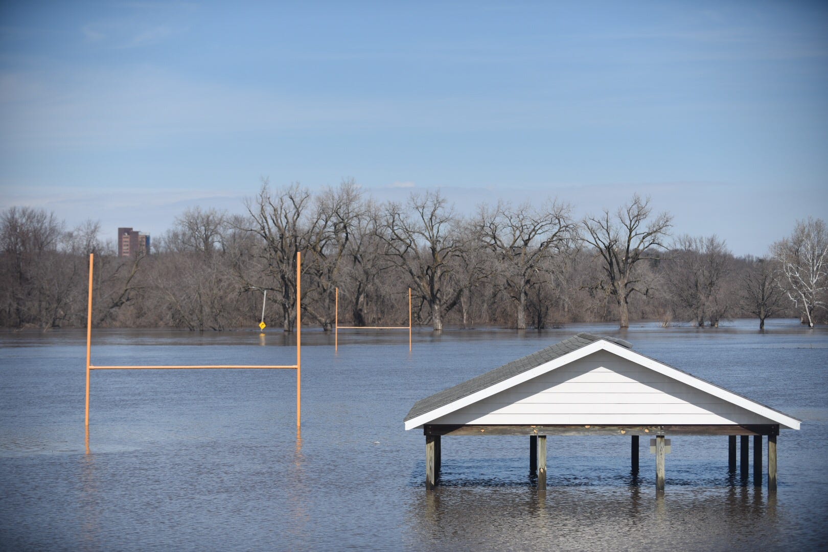 Iowa flooding: Man dies after becoming trapped in flood waters